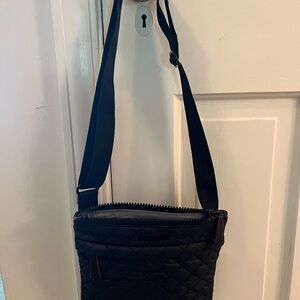MZ Wallace Black Quilted Crossbody Bag